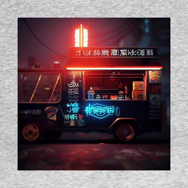 Cyberpunk Tokyo Ramen Food Truck by Grassroots Green